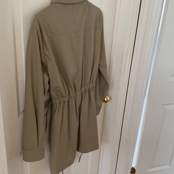 NWT ZARA Faux Leather Wrap Dress (M) - Picture 5 of 5